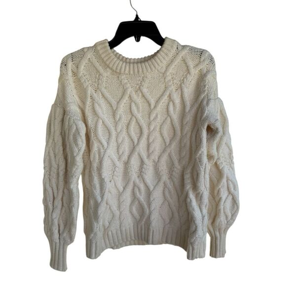 1. State Ivory Cable Knit Sweater - Picture 2 of 9